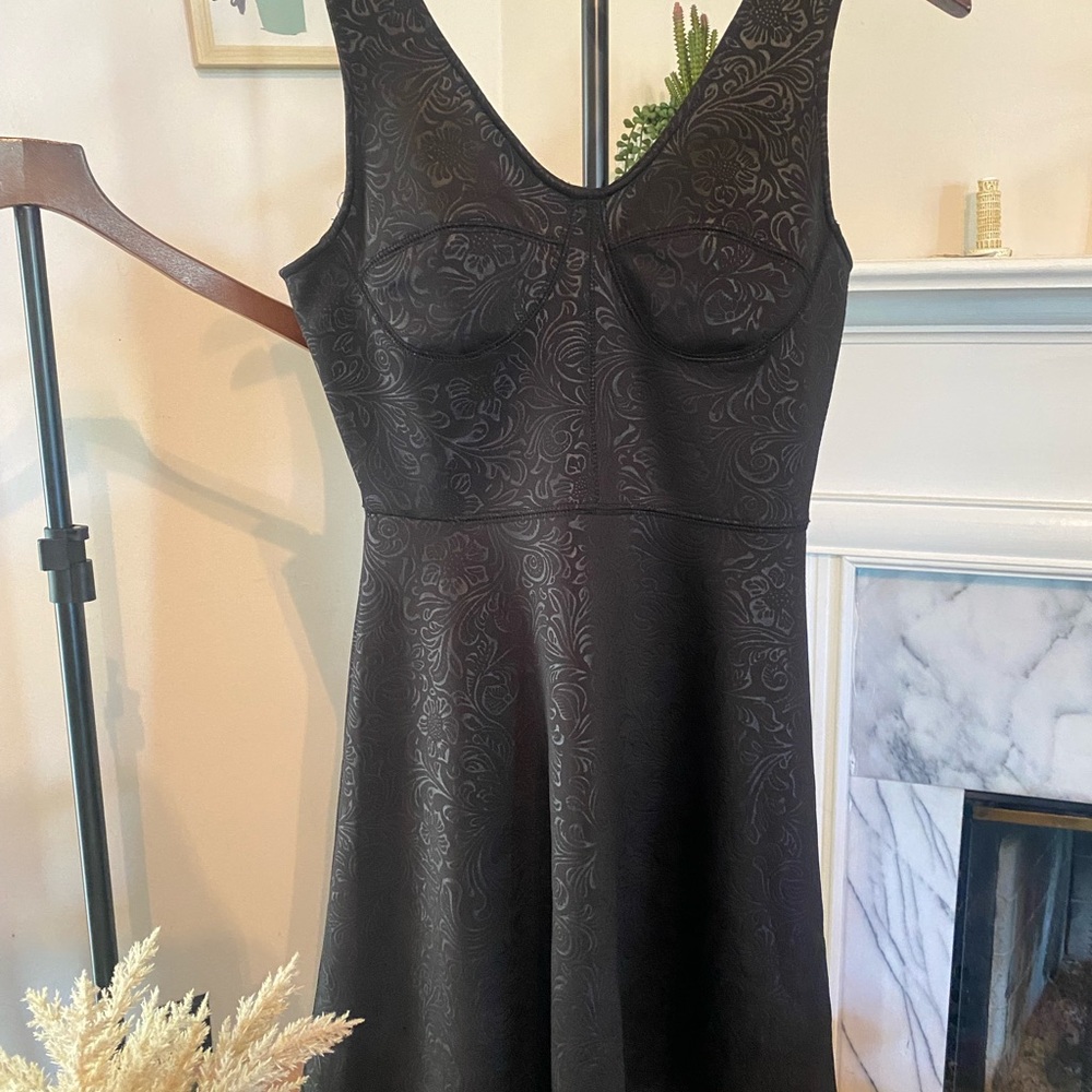 Black Chemise with Sweetheart Neckline and A-Line Silhouette